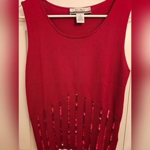 Gorgeous silk and cotton sequins tank